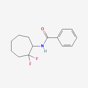 molecular formula C14H17F2NO B13568230 N-(2,2-difluorocycloheptyl)benzamide 