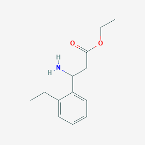 molecular formula C13H19NO2 B13568305 Ethyl 3-amino-3-(2-ethylphenyl)propanoate 