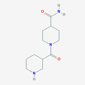 molecular formula C12H21N3O2 B1356832 1-(piperidine-3-carbonyl)piperidine-4-carboxamide CAS No. 886508-24-3