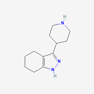 molecular formula C12H19N3 B1356846 4,5,6,7-tetrahydro-3-(4-piperidinyl)-2H-Indazole 