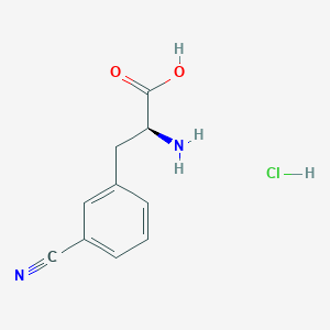 molecular formula C10H11ClN2O2 B135685 (S)-2-Amino-3-(3-cyanophenyl)propanoic acid hydrochloride CAS No. 144799-02-0