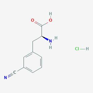 molecular formula C10H11ClN2O2 B135685 3-Cyano-L-phenylalanine hydrochloride CAS No. 144799-02-0