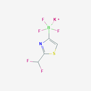 molecular formula C4H2BF5KNS B13568539 Potassium (2-(difluoromethyl)thiazol-4-YL)trifluoroborate 