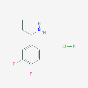molecular formula C9H12ClF2N B1356855 1-(3,4-Difluorophenyl)propan-1-amine hydrochloride 