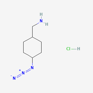 molecular formula C7H15ClN4 B13568550 Rac-1-[(1r,4r)-4-azidocyclohexyl]methanaminehydrochloride 