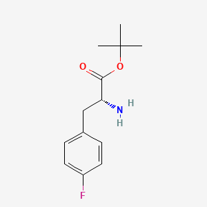 molecular formula C13H18FNO2 B13568613 Tert-butyl (2R)-2-amino-3-(4-fluorophenyl)propanoate 