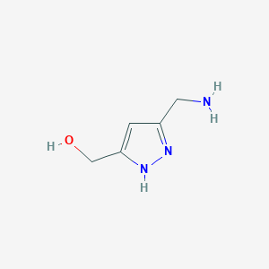 molecular formula C5H9N3O B13568623 (3-(Aminomethyl)-1h-pyrazol-5-yl)methanol 