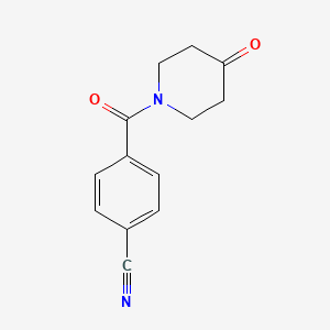 molecular formula C13H12N2O2 B1356869 4-(4-Oxopiperidine-1-carbonyl)benzonitrile CAS No. 268730-72-9