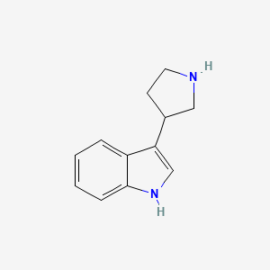 molecular formula C12H14N2 B1356880 3-(Pyrrolidin-3-yl)-1H-indole CAS No. 3766-02-7