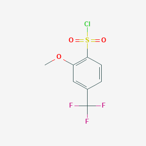 molecular formula C8H6ClF3O3S B1356884 2-Methoxy-4-(trifluoromethyl)-benzenesulfonyl chloride 