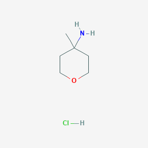 molecular formula C6H14ClNO B1356890 4-Methyltetrahydro-2H-pyran-4-amine hydrochloride CAS No. 851389-38-3