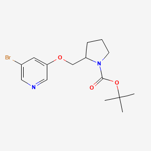 molecular formula C15H21BrN2O3 B1356908 1-Boc-2-((5-bromopyridin-3-yloxy)methyl)pyrrolidine CAS No. 1311254-65-5