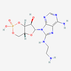 molecular formula C12H18N7O6P B1356924 8-(2-Aminoethyl)aminoadenosine-3',5'-cyclic monophosphate CAS No. 61363-29-9