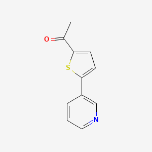 molecular formula C11H9NOS B1356938 1-(5-(Pyridin-3-yl)thiophen-2-yl)ethan-1-one 