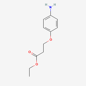 molecular formula C11H15NO3 B13569394 Ethyl 3-(4-aminophenoxy)propanoate 