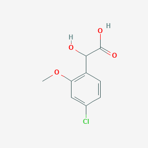 molecular formula C9H9ClO4 B13569409 4-Chloro-2-methoxymandelic acid 