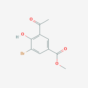 molecular formula C10H9BrO4 B1356946 Methyl 3-acetyl-5-bromo-4-hydroxybenzoate CAS No. 160753-84-4