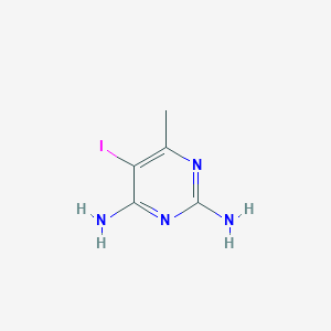 molecular formula C5H7IN4 B1356948 5-Iodo-6-methylpyrimidine-2,4-diamine CAS No. 189810-94-4