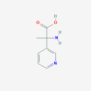 molecular formula C8H10N2O2 B13569491 2-Amino-2-(pyridin-3-yl)propanoic acid 