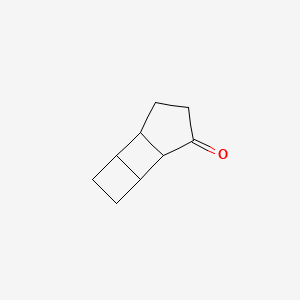 molecular formula C9H12O B13569548 Tricyclo[4.3.0.0,2,5]nonan-7-one 