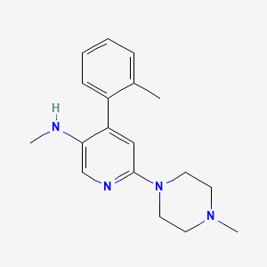 molecular formula C18H24N4 B1356956 N-Methyl-6-(4-methylpiperazin-1-yl)-4-(o-tolyl)pyridin-3-amine CAS No. 290297-25-5