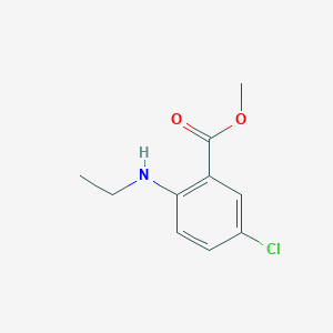 molecular formula C10H12ClNO2 B13569568 Methyl 5-chloro-2-(ethylamino)benzoate 