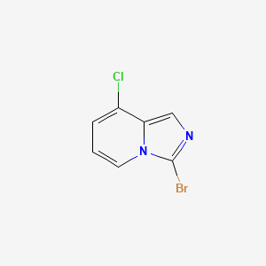 molecular formula C7H4BrClN2 B13569609 3-Bromo-8-chloroimidazo[1,5-a]pyridine 