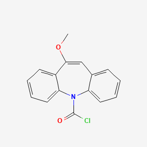 molecular formula C16H12ClNO2 B1356981 10-Methoxy-5H-dibenzo[b,f]azepine-5-carbonyl chloride CAS No. 28721-08-6
