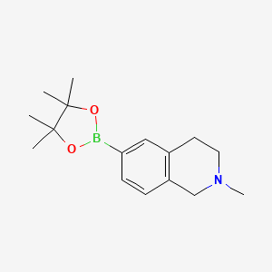 molecular formula C16H24BNO2 B1356987 2-Methyl-6-(4,4,5,5-tetramethyl-1,3,2-dioxaborolan-2-yl)-1,2,3,4-tetrahydroisoquinoline CAS No. 922718-57-8