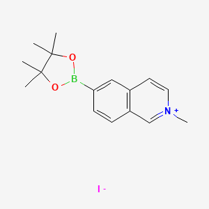 2-Methyl-6-(4,4,5,5-tetramethyl-1,3,2-dioxaborolan-2-yl)isoquinolin-2-ium iodide