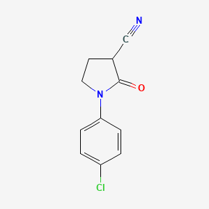 molecular formula C11H9ClN2O B1356992 1-(4-Chlorophenyl)-2-oxopyrrolidine-3-carbonitrile CAS No. 930298-99-0