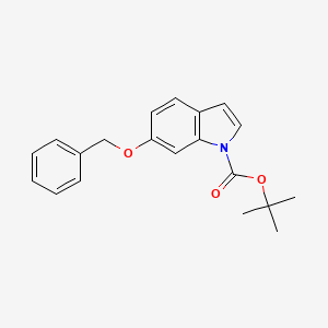 molecular formula C20H21NO3 B1356993 tert-Butyl 6-(benzyloxy)-1H-indole-1-carboxylate CAS No. 933474-39-6