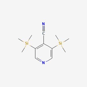 molecular formula C12H20N2Si2 B1357002 3,5-双(三甲基甲硅烷基)吡啶-4-腈 CAS No. 827616-49-9