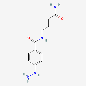 molecular formula C11H16N4O2 B13570067 N-(4-amino-4-oxobutyl)-4-hydrazinylbenzamide 