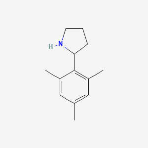 molecular formula C13H19N B13570085 2-(2,4,6-Trimethylphenyl)pyrrolidine CAS No. 367280-99-7