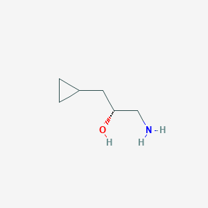molecular formula C6H13NO B13570096 (2R)-1-amino-3-cyclopropylpropan-2-ol 