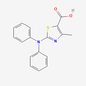 molecular formula C17H14N2O2S B1357013 2-(二苯胺基)-4-甲基-1,3-噻唑-5-羧酸 CAS No. 337956-01-1