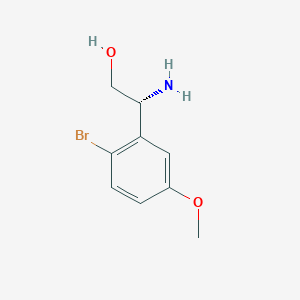 molecular formula C9H12BrNO2 B13570168 (R)-2-Amino-2-(2-bromo-5-methoxyphenyl)ethan-1-ol CAS No. 1213339-89-9