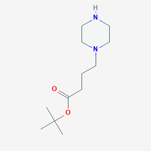 molecular formula C12H24N2O2 B13570211 Tert-butyl 4-(piperazin-1-yl)butanoate 
