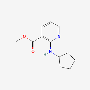molecular formula C12H16N2O2 B13570252 Methyl 2-(cyclopentylamino)nicotinate 