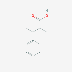 molecular formula C12H16O2 B13570338 2-Methyl-3-phenylpentanoic acid 