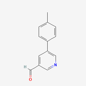 molecular formula C13H11NO B1357042 5-(4-Methylphenyl)-3-pyridinecarbaldehyde CAS No. 229008-16-6