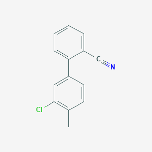 molecular formula C14H10ClN B1357055 3'-Chloro-4'-methyl-[1,1'-biphenyl]-2-carbonitrile CAS No. 442670-45-3