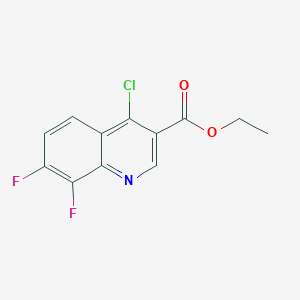 molecular formula C12H8ClF2NO2 B1357058 Ethyl 4-chloro-7,8-difluoroquinoline-3-carboxylate CAS No. 318685-51-7