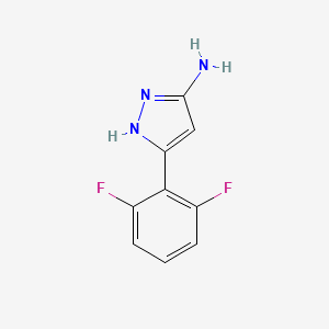 molecular formula C9H7F2N3 B1357059 5-(2,6-二氟苯基)-1H-吡唑-3-胺 CAS No. 397844-80-3