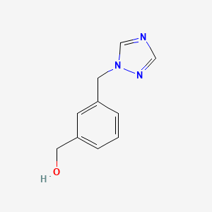 molecular formula C10H11N3O B1357066 [3-(1H-1,2,4-三唑-1-基甲基)苯基]甲醇 CAS No. 871825-54-6