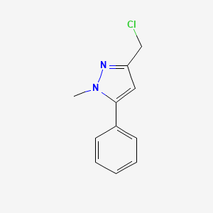 molecular formula C11H11ClN2 B1357067 3-(chloromethyl)-1-methyl-5-phenyl-1H-pyrazole CAS No. 869901-13-3