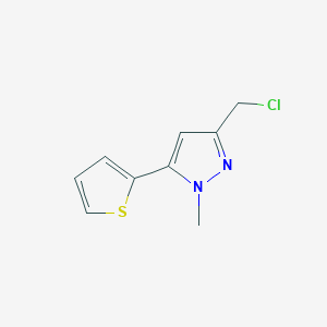 molecular formula C9H9ClN2S B1357069 3-(Chloromethyl)-1-methyl-5-thien-2-yl-1H-pyrazole CAS No. 876316-61-9