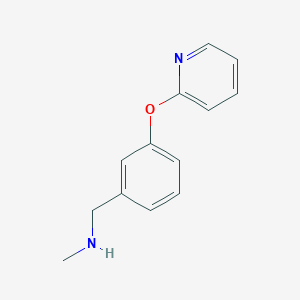 molecular formula C13H14N2O B1357071 N-甲基-N-[3-(吡啶-2-氧基)苄基]胺 CAS No. 871825-60-4