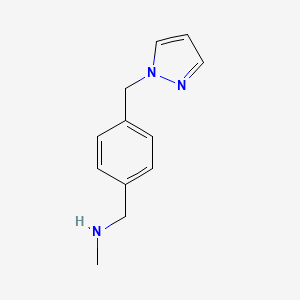 molecular formula C12H15N3 B1357074 N-Methyl-1-[4-(1h-Pyrazol-1-Ylmethyl)phenyl]methanamine CAS No. 892502-08-8